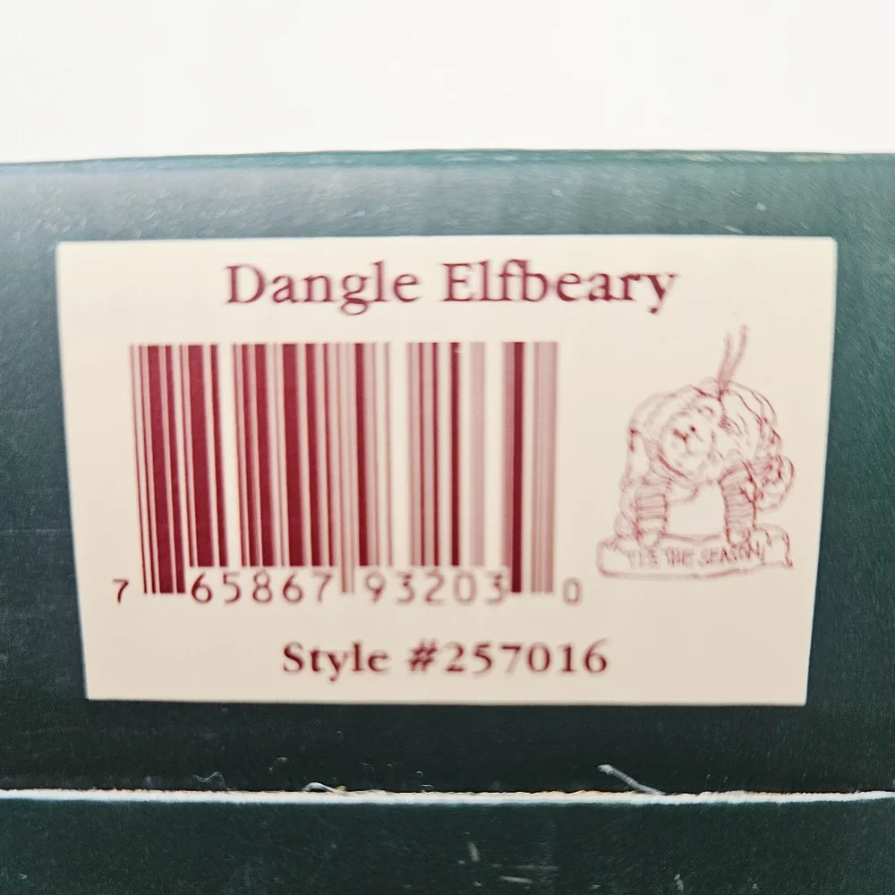 Boyds Bears Dangle Elfbearry Ornament 2003 Bearstone Collection Tis the Season